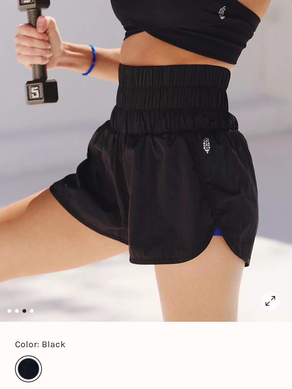 FP Movement by Free People Black High-Waist Athletic Shorts